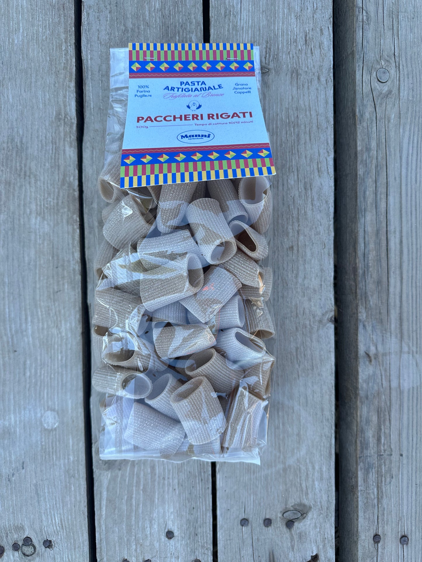 Paccheri rigati trafilati al bronzo di grano Senatore cappelli